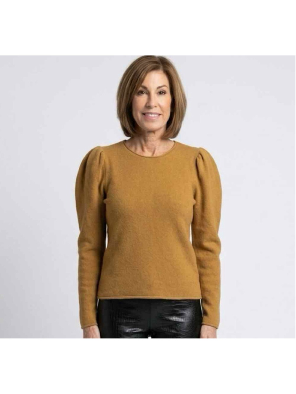 Alicia Adams Alpaca Snowbelle Sweater Ochre Size Medium NWT